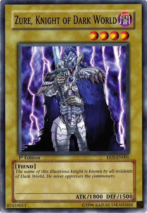 Zure, Knight of Dark World EEN-EN001 card from Elemental Energy