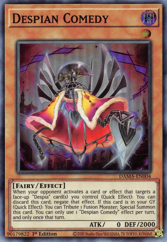 Despian Comedy DAMA-EN004 card from Dawn of Majesty