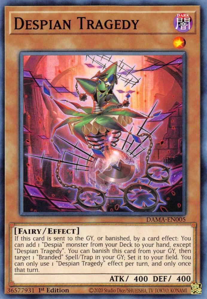 Despian Tragedy DAMA-EN005 card from Dawn of Majesty