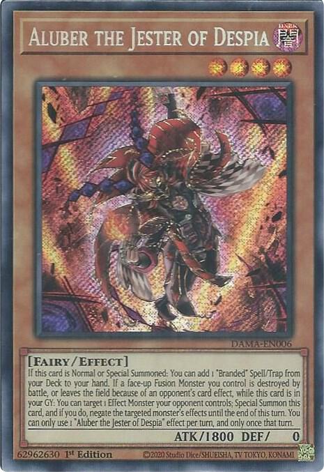 Aluber the Jester of Despia DAMA-EN006 card from Dawn of Majesty