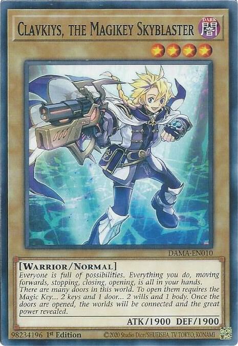 Clavkiys, the Magikey Skyblaster DAMA-EN010 card from Dawn of Majesty