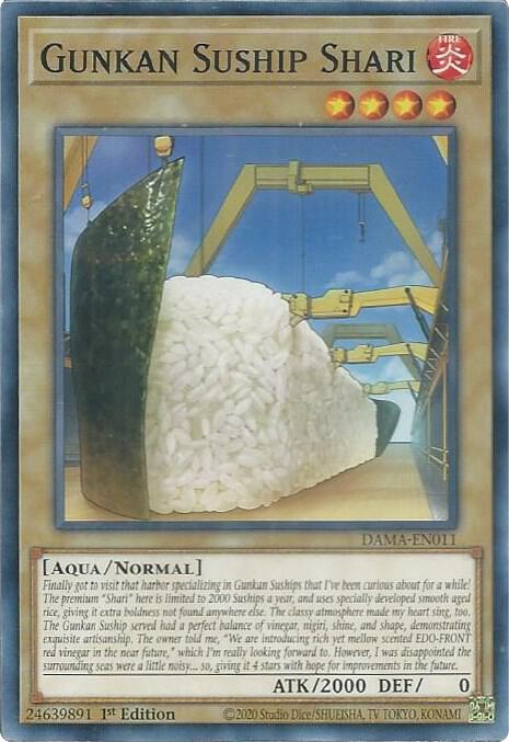 Gunkan Suship Shari DAMA-EN011 card from Dawn of Majesty