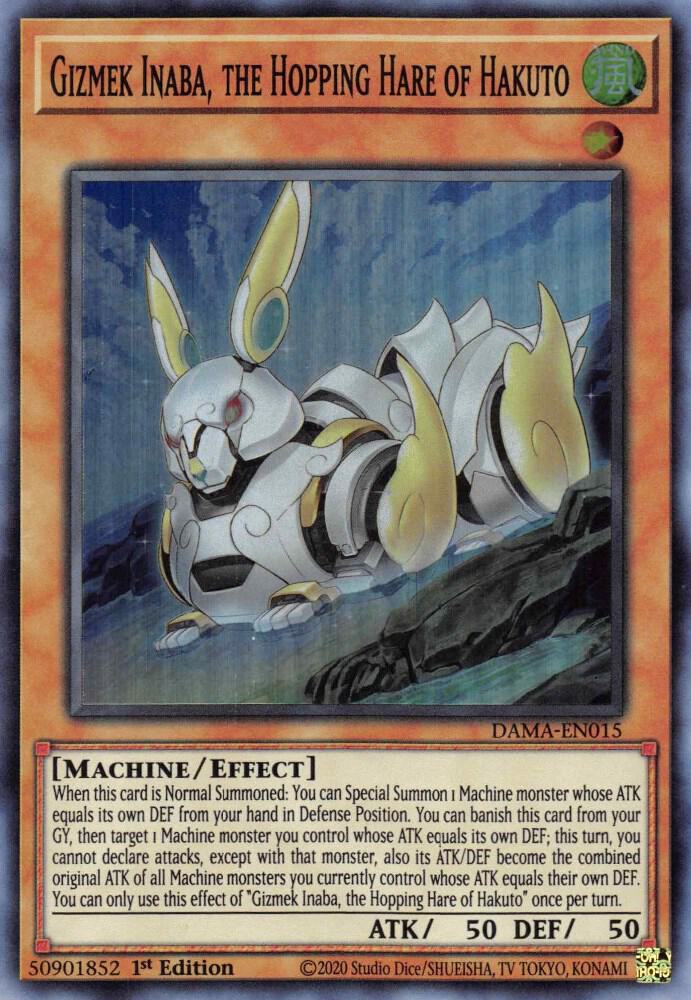 Gizmek Inaba, the Hopping Hare of Hakuto DAMA-EN015 card from Dawn of Majesty