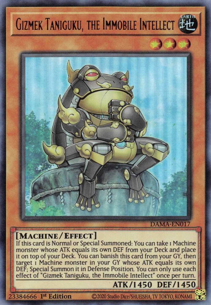 Gizmek Taniguku, the Immobile Intellect DAMA-EN017 card from Dawn of Majesty