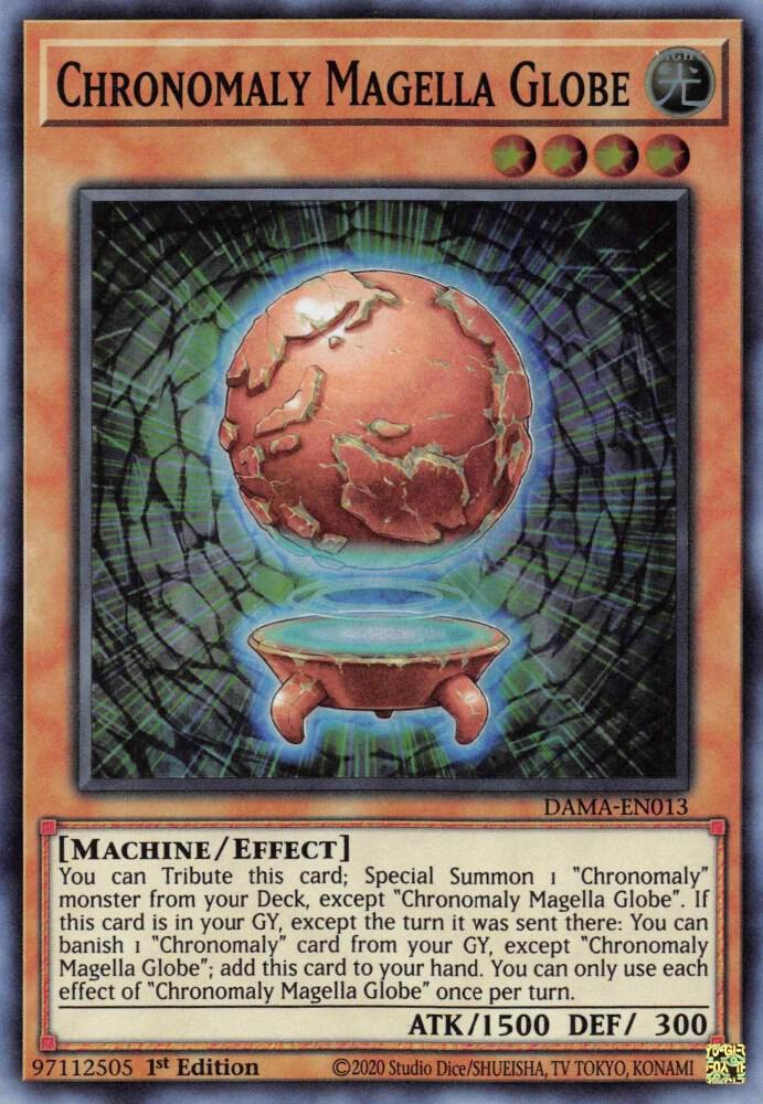 Chronomaly Magella Globe DAMA-EN013 card from Dawn of Majesty