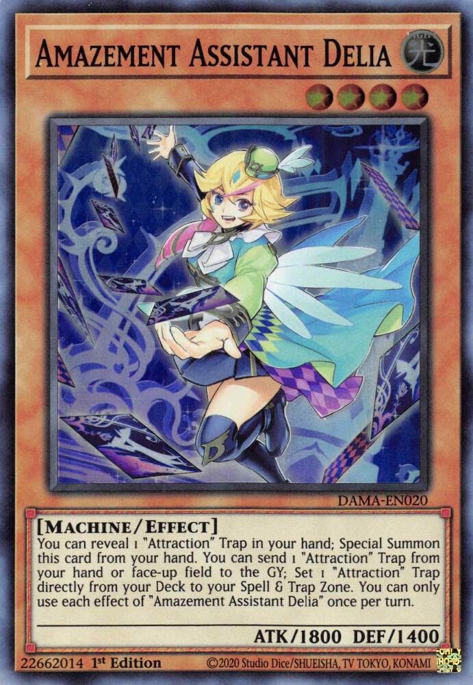 Amazement Assistant Delia DAMA-EN020 card from Dawn of Majesty