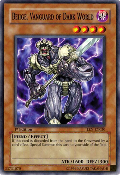 Beiige, Vanguard of Dark World EEN-EN020 card from Elemental Energy