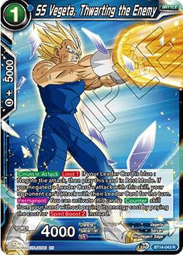 SS Vegeta, Thwarting the Enemy BT14-043 card from Cross Spirits