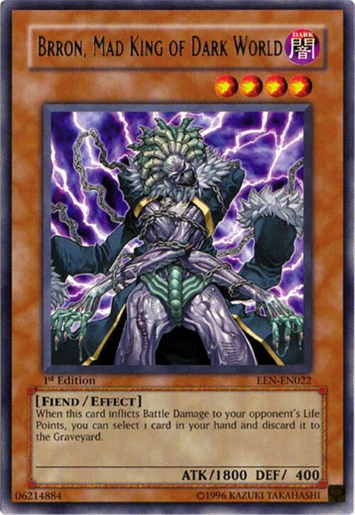Brron, Mad King of Dark World EEN-EN022 card from Elemental Energy