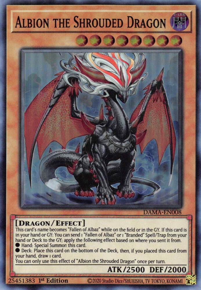 Albion the Shrouded Dragon DAMA-EN008 card from Dawn of Majesty