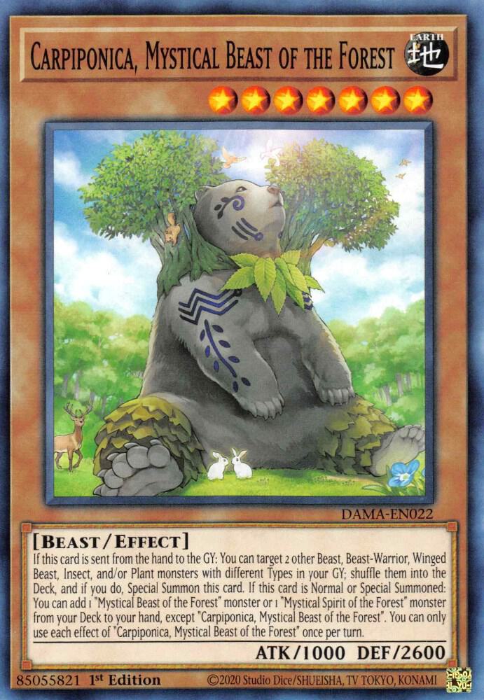 Carpiponica, Mystical Beast of the Forest DAMA-EN022 card from Dawn of Majesty