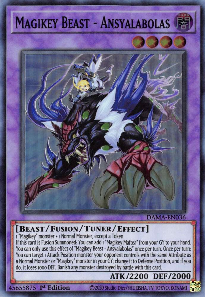 Magikey Beast - Ansyalabolas DAMA-EN036 card from Dawn of Majesty
