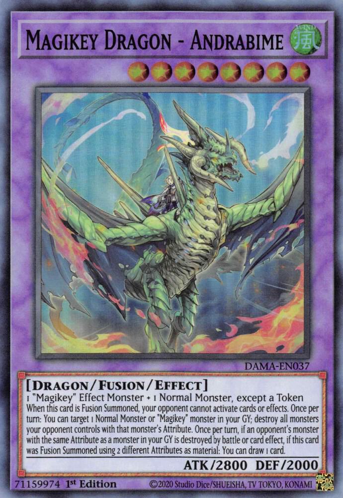 Magikey Dragon - Andrabime DAMA-EN037 card from Dawn of Majesty