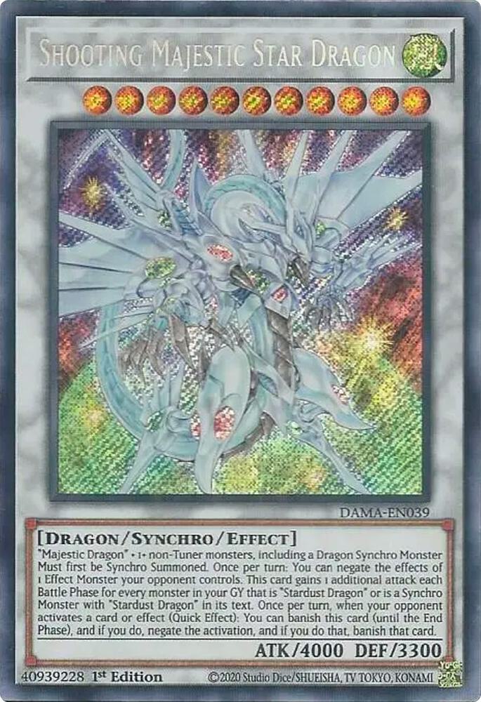 Shooting Majestic Star Dragon DAMA-EN039 card from Dawn of Majesty