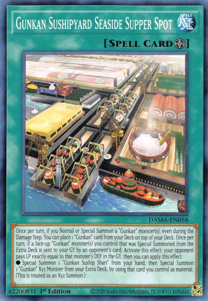 Gunkan Sushipyard Seaside Supper Spot DAMA-EN058 card from Dawn of Majesty