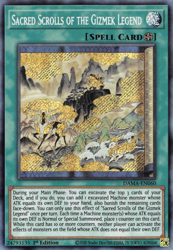Sacred Scrolls of the Gizmek Legend DAMA-EN060 card from Dawn of Majesty