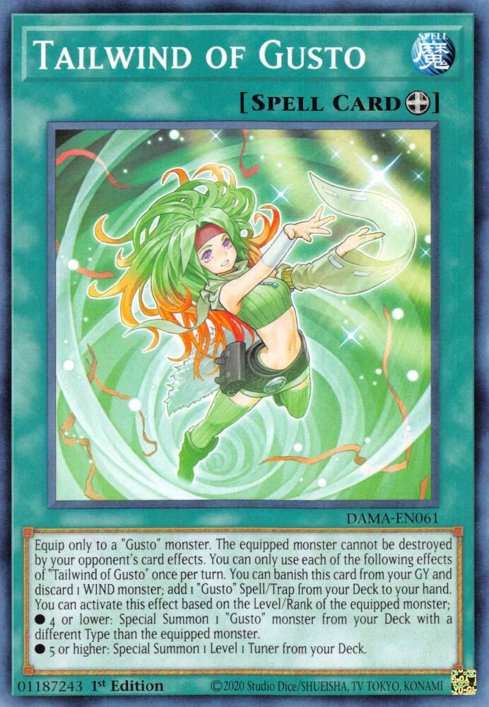 Tailwind of Gusto DAMA-EN061 card from Dawn of Majesty