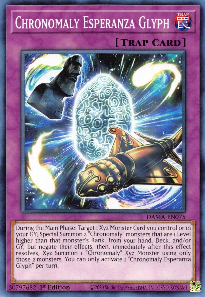 Chronomaly Esperanza Glyph DAMA-EN075 card from Dawn of Majesty