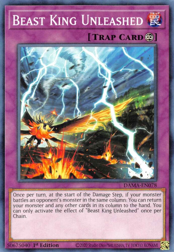 Beast King Unleashed DAMA-EN078 card from Dawn of Majesty