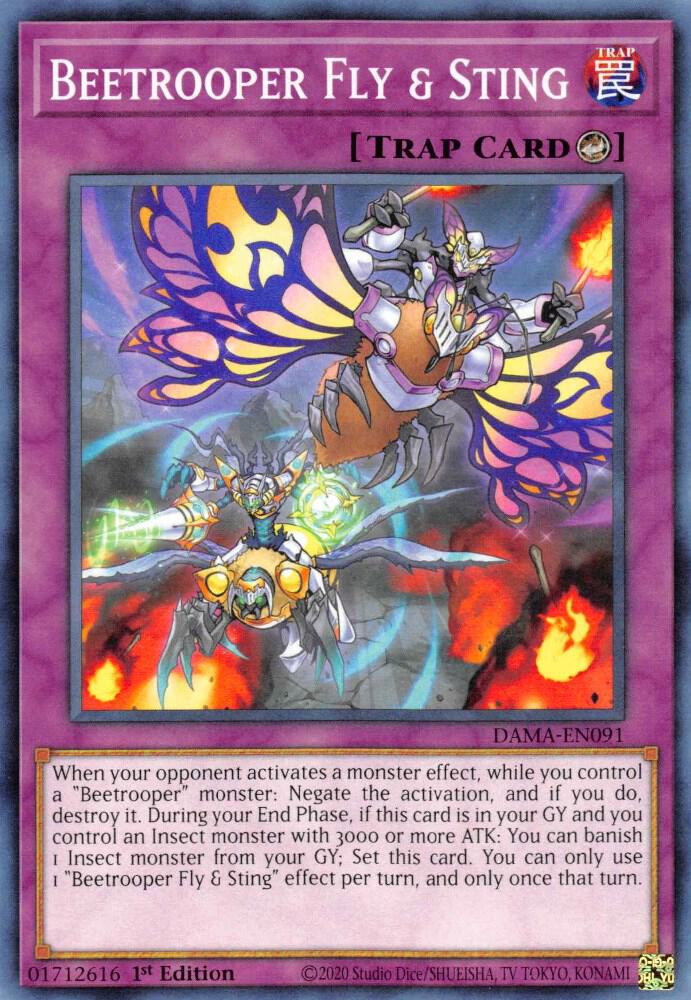 Beetrooper Fly & Sting DAMA-EN091 card from Dawn of Majesty
