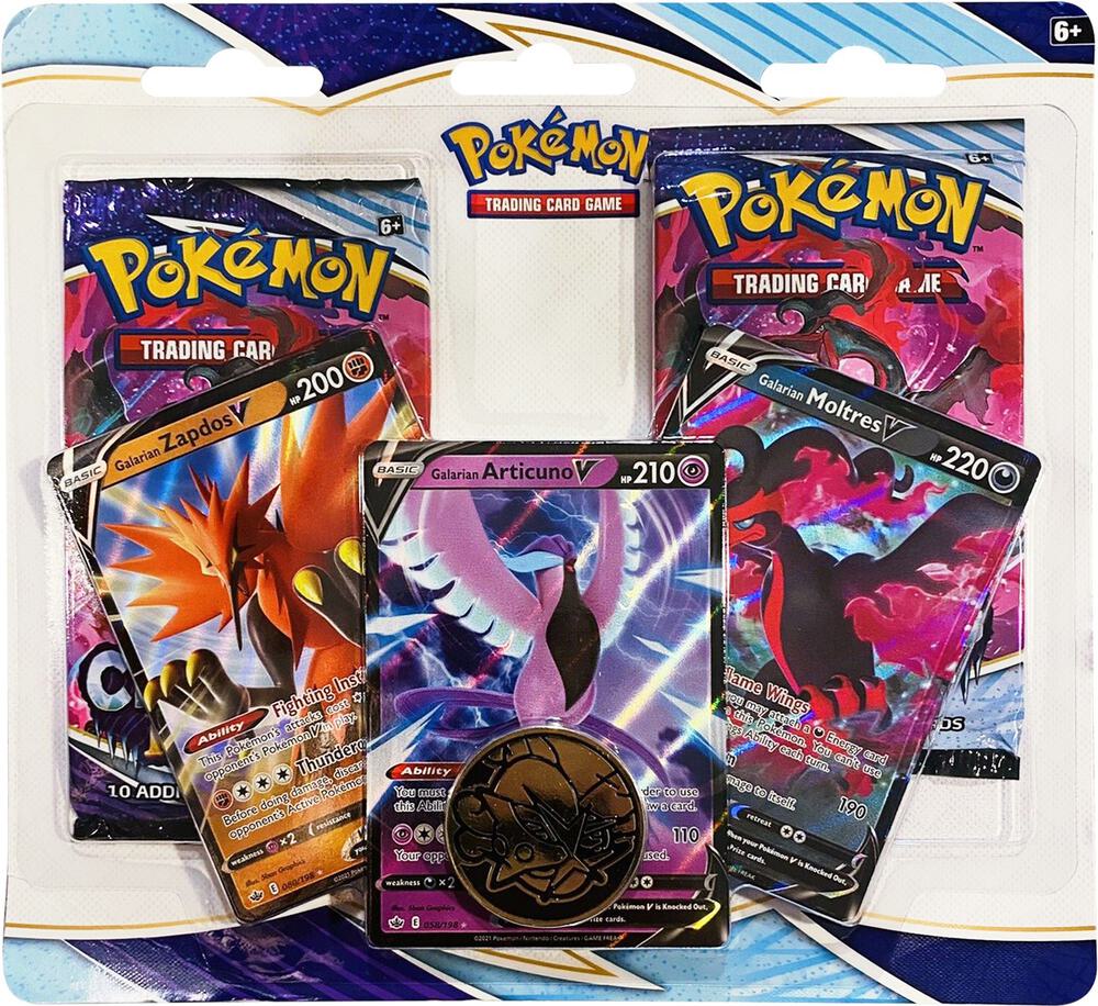 Chilling Reign 2 Pack Blister [Galarian Zapdos V, Articuno V, Moltres V] card from SWSH06: Chilling Reign
