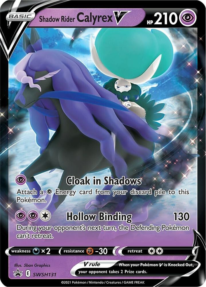 Shadow Rider Calyrex V SWSH131 card from SWSH: Sword & Shield Promo Cards