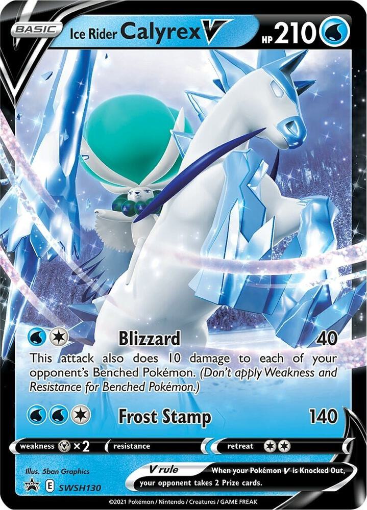 Ice Rider Calyrex V SWSH130 card from SWSH: Sword & Shield Promo Cards