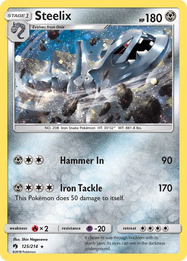 Steelix (Cosmos Holo) 125/214 card from Blister Exclusives