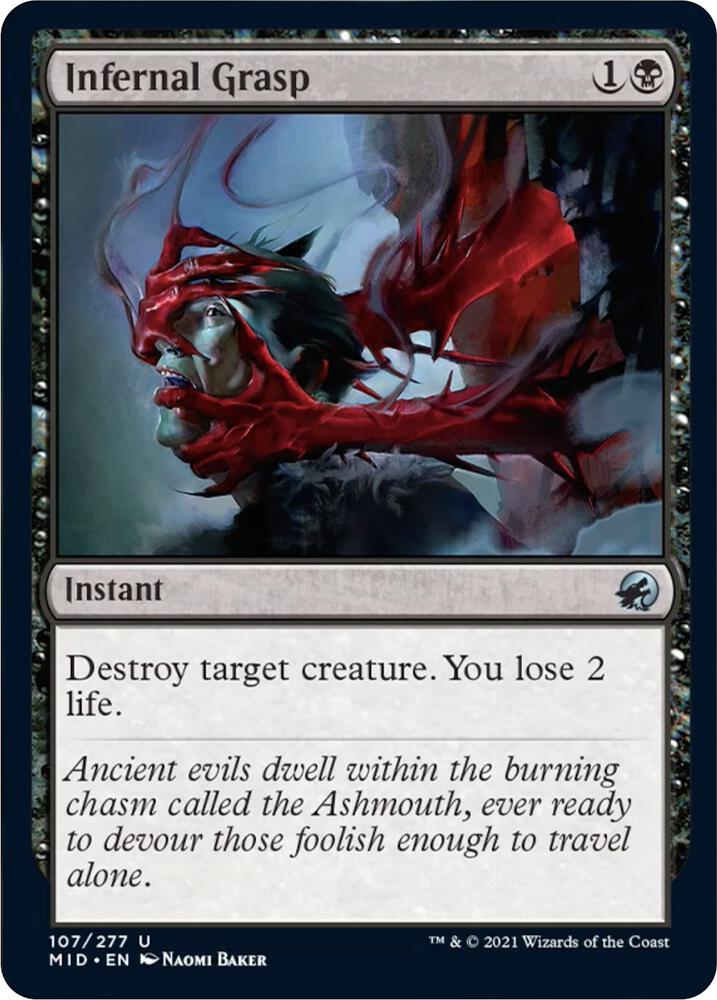 Infernal Grasp 107 card from Innistrad: Midnight Hunt