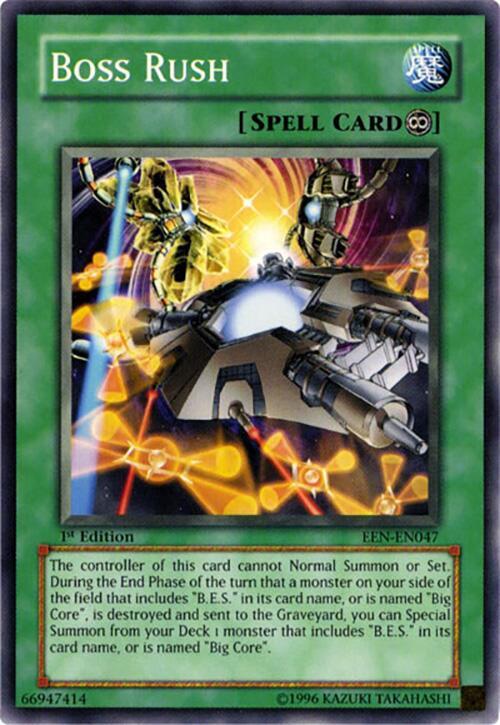 Boss Rush EEN-EN047 card from Elemental Energy