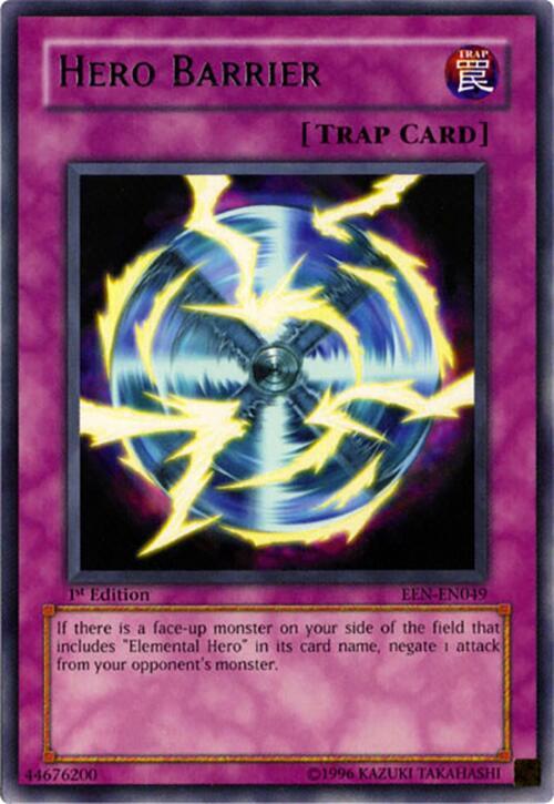 Hero Barrier EEN-EN049 card from Elemental Energy