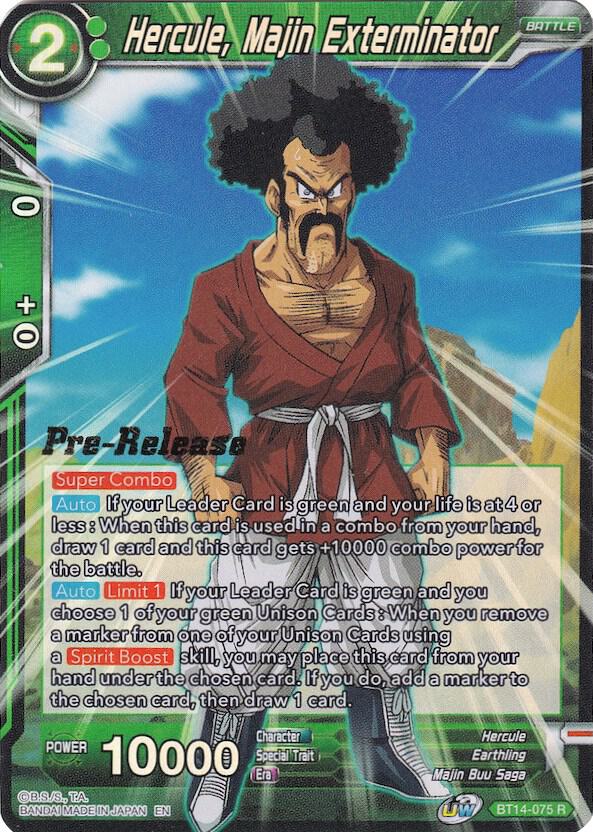 Hercule, Majin Exterminator BT14-075 card from Cross Spirits Pre-Release Cards