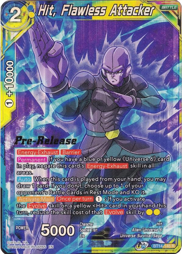 Hit, Flawless Attacker BT14-146 card from Cross Spirits Pre-Release Cards