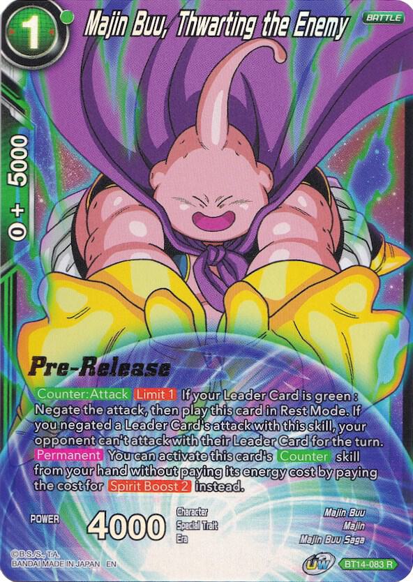 Majin Buu, Thwarting the Enemy BT14-083 card from Cross Spirits Pre-Release Cards