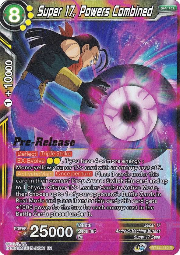 Super 17, Powers Combined BT14-112 card from Cross Spirits Pre-Release Cards