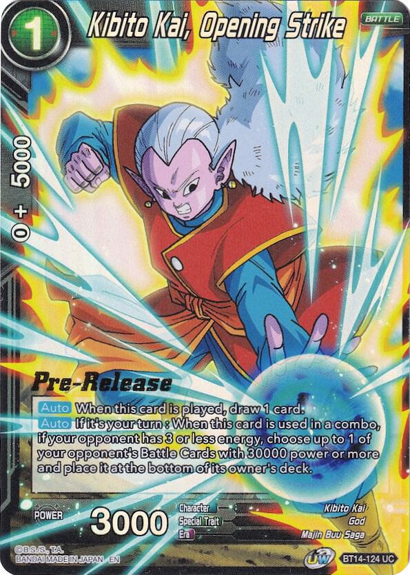 Kibito Kai, Opening Strike BT14-124 card from Cross Spirits Pre-Release Cards