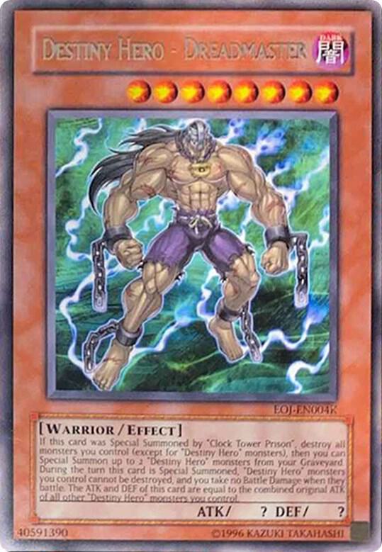 Destiny Hero - Dreadmaster EOJ-EN004K card from Redemption Replacement