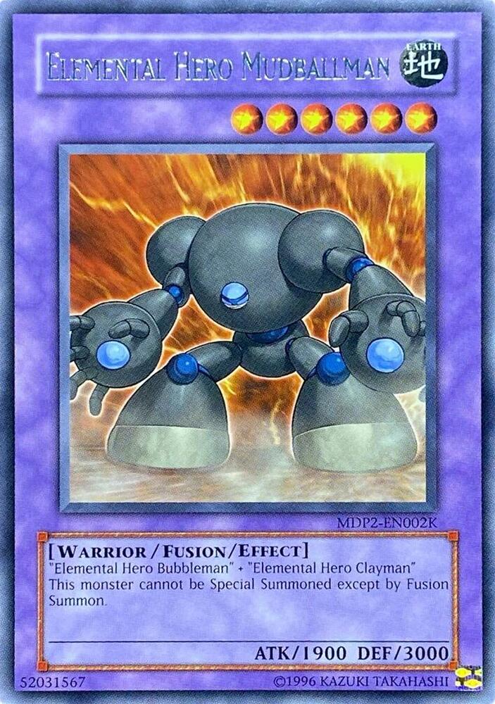 Elemental Hero Mudballman MDP2-EN002K card from Redemption Replacement