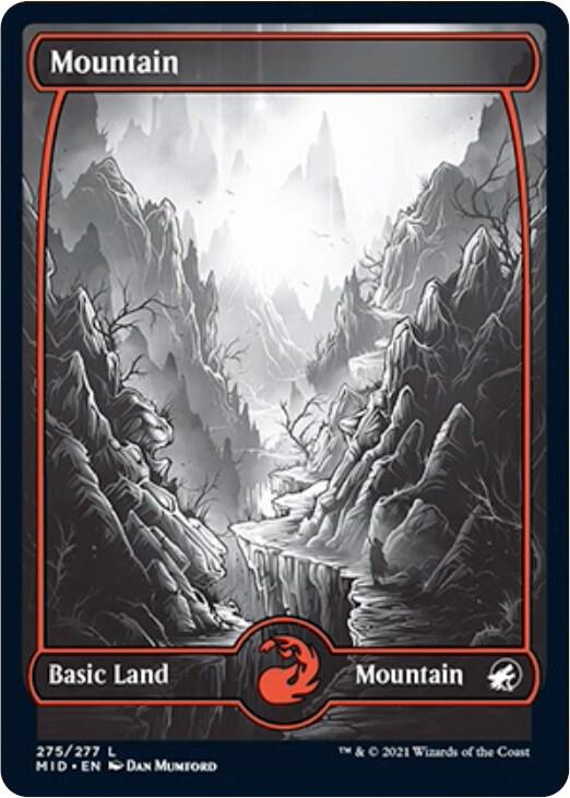 Mountain 275 card from Innistrad: Midnight Hunt