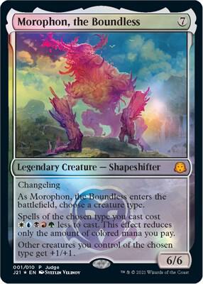 Morophon, the Boundless 1 card from Judge Promos