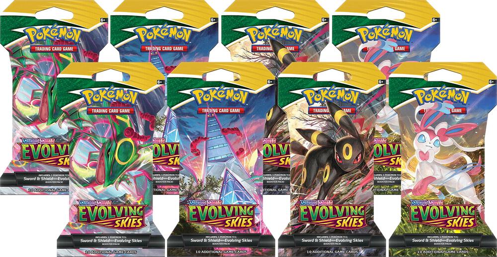 Evolving Skies Sleeved Booster Pack Bundle [Set of 8] card from SWSH07: Evolving Skies