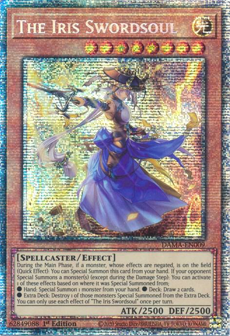 The Iris Swordsoul (Starlight Rare) DAMA-EN009 card from Dawn of Majesty