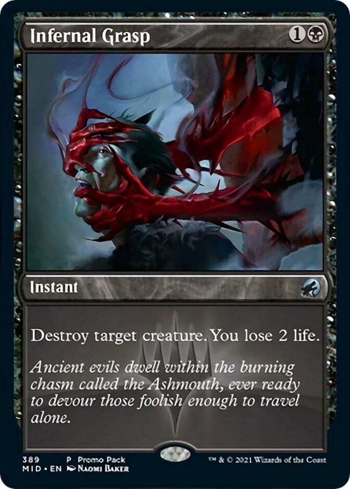 Infernal Grasp 389 card from Promo Pack: Innistrad: Midnight Hunt
