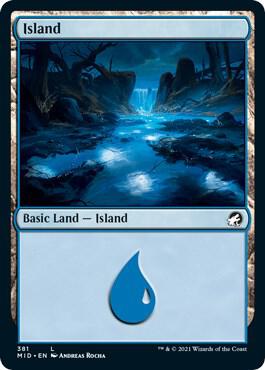 Island 381 card from Innistrad: Midnight Hunt