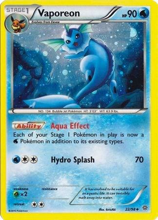 Vaporeon - 22/98 (Cosmos Holo) 022/098 card from Miscellaneous Cards & Products