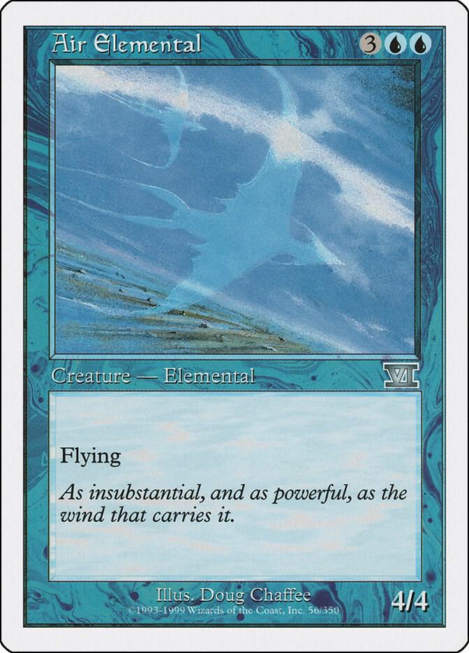 Air Elemental 56 card from Classic Sixth Edition