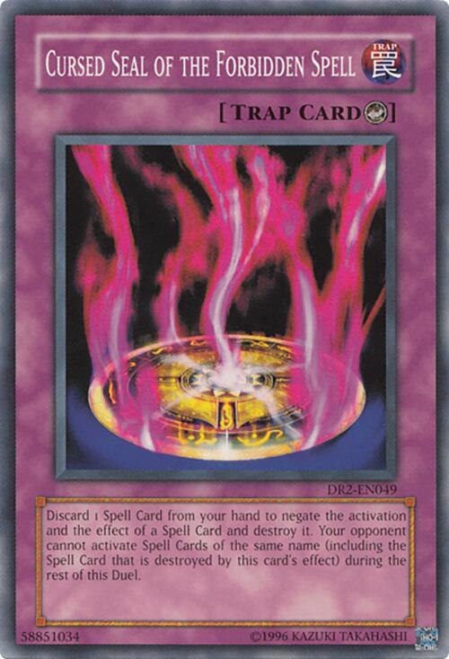 Cursed Seal of the Forbidden Spell DR2-EN049 card from Dark Revelation Volume 2