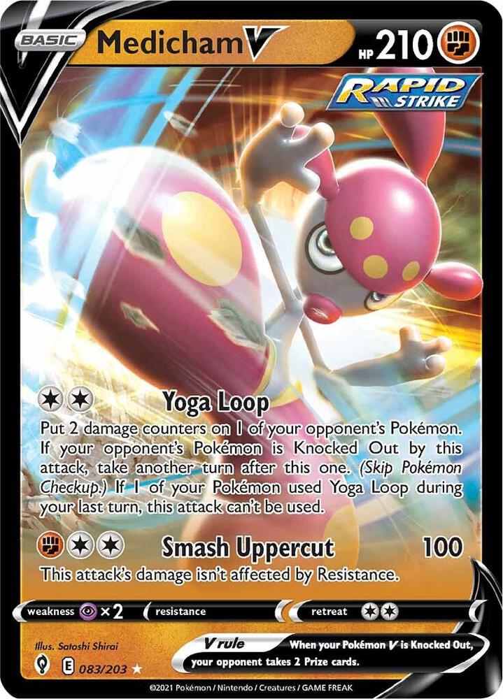 Medicham V 083/203 card from SWSH07: Evolving Skies