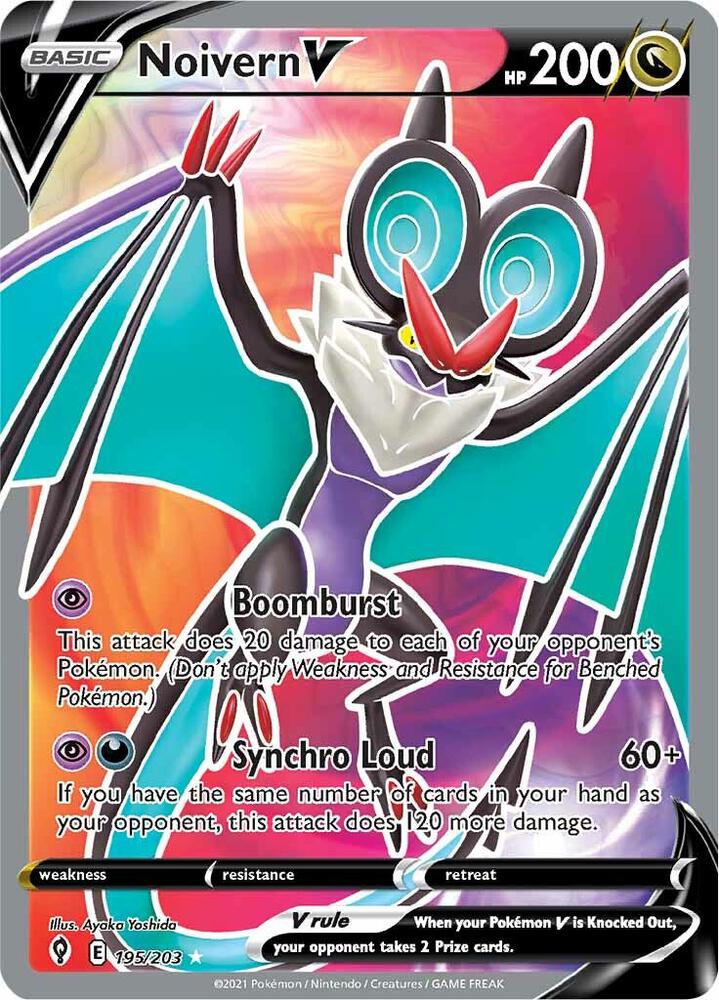 Noivern V (Full Art) 195/203 card from SWSH07: Evolving Skies