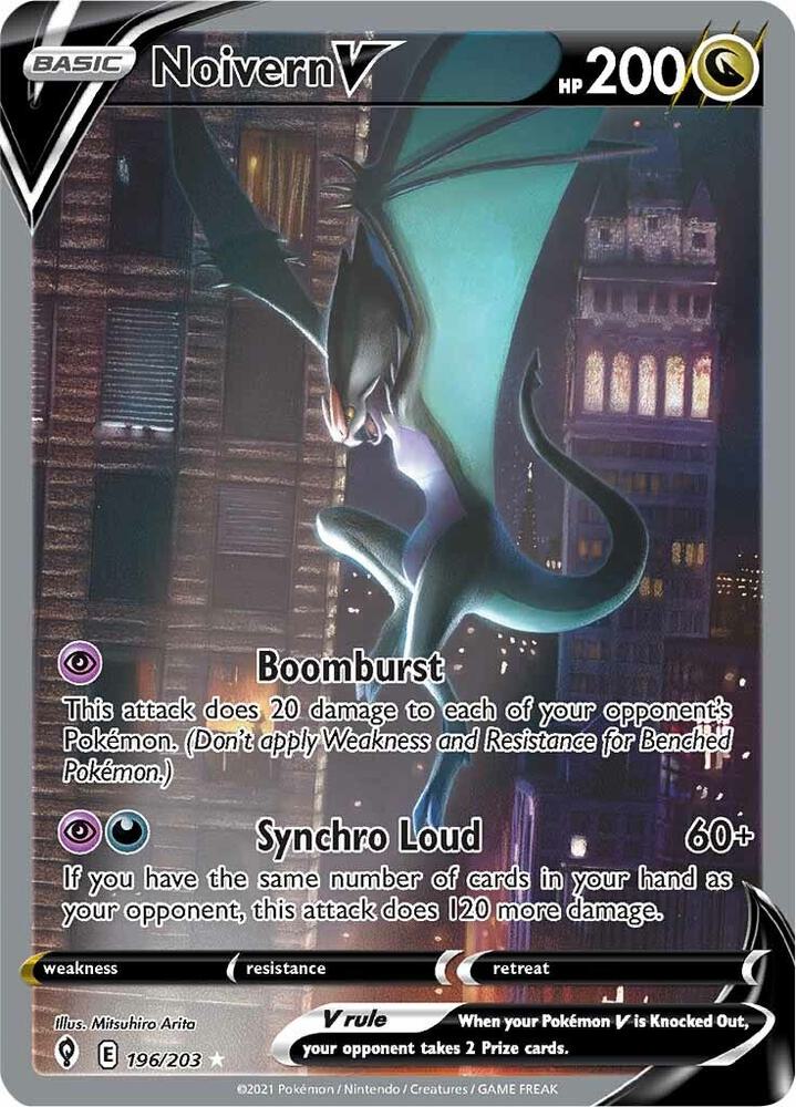 Noivern V (Alternate Full Art) 196/203 card from SWSH07: Evolving Skies